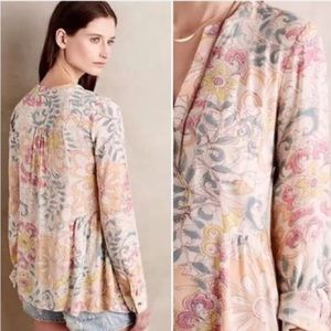 Anthropologie Maeve Laiken Henley floral